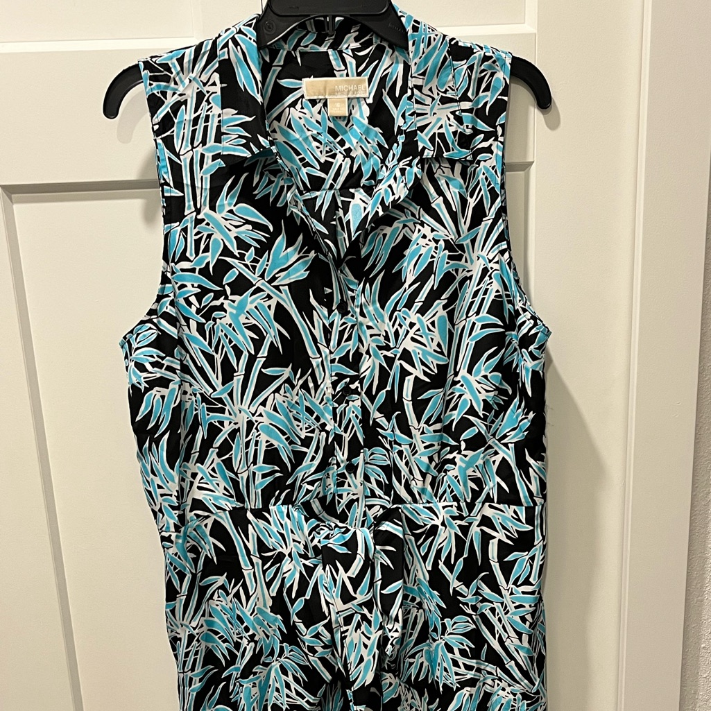 Michael Kors PreLoved Authentic Sleeveless Palm Tree Design Dress